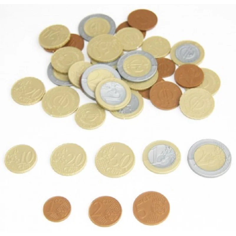 80 pièces de monnaie factices en euros pour manipuler…