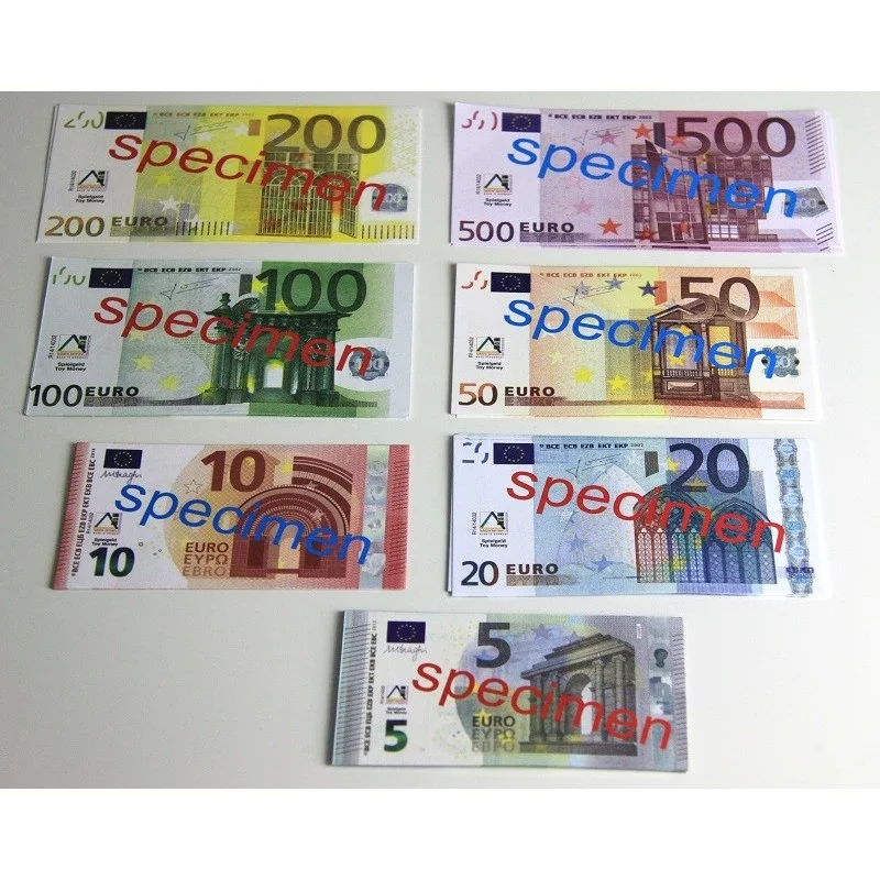 80 pièces de monnaie factices en euros pour manipuler…