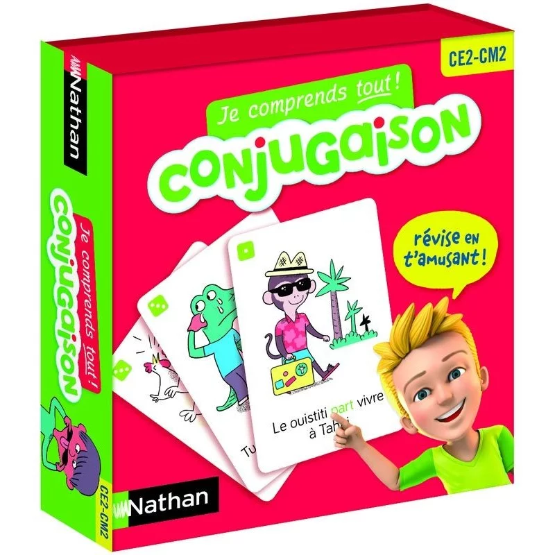 Je comprends tout ! Conjugaison - Jeu de questions NATHAN pour s'entrainer  en conjugaison et enrichir son vocabulaire.