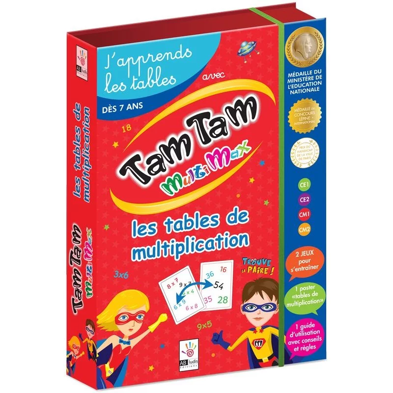 Tam tam Multimax - Coffret Multiplication - 2 jeux pour apprendre et  réviser les tables de multiplication.