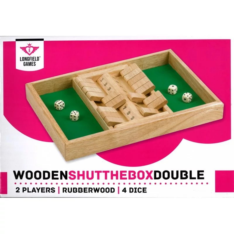 Fermez la boîte double - Jeu de dés et de calcul mental Shut the box  Longfield Games