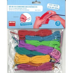 Lot de 10 lacets ergonomiques