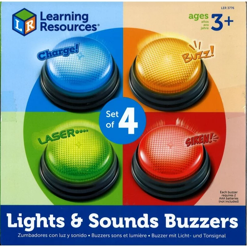 Buzzer lumineux et sonores pour jeux et activités en classe