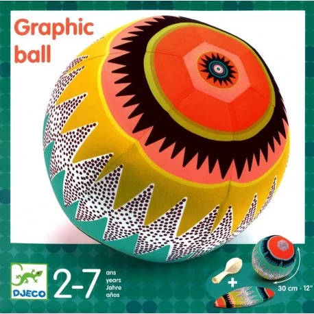 Graphic ball - Housse en tissu coloré dans laquelle on insère un ballon de  baudruche - Djeco