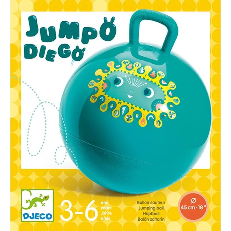 Jumpo Diego - Ballon sauteur de 45 cm de diamètre - Djeco
