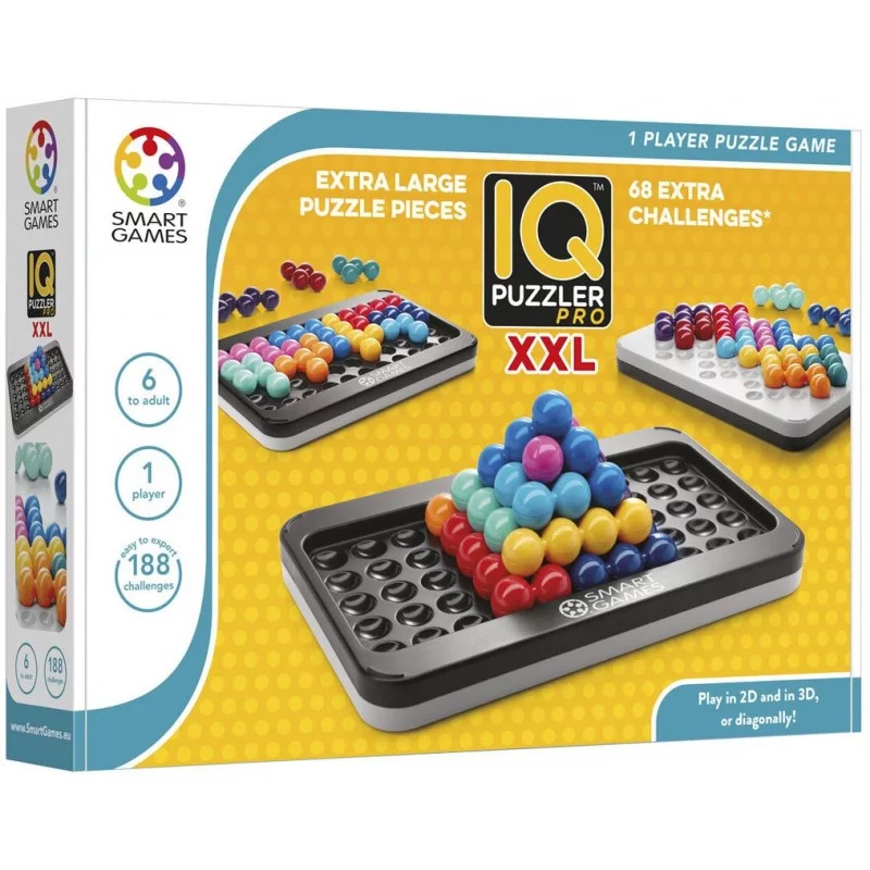 IQ Puzzler Pro XXL - Smart Games - Jeu de réflexion logique en format XL, à  jouer en 2D ou en 3D.