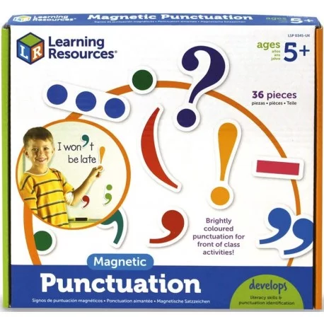Ponctuation magnétique XL - Learning Resources - Set de 36 magnets  ponctuation à utiliser au tableau.