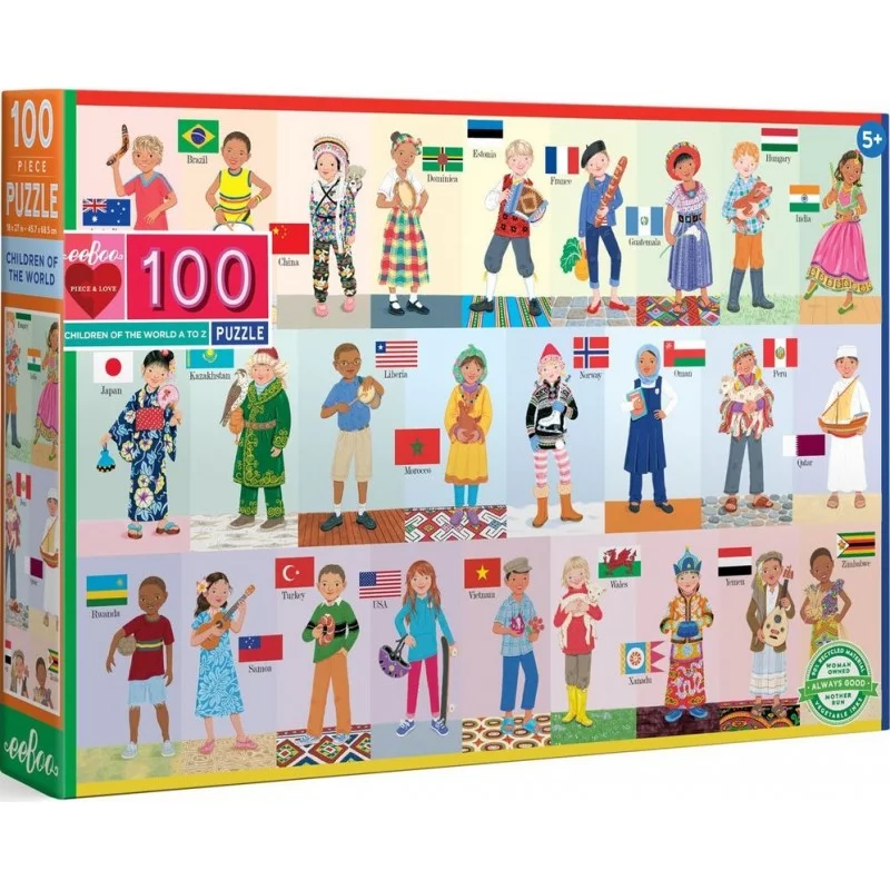100 pièces thème de dessin animé Puzzle pour enfants 2-3-6 ans