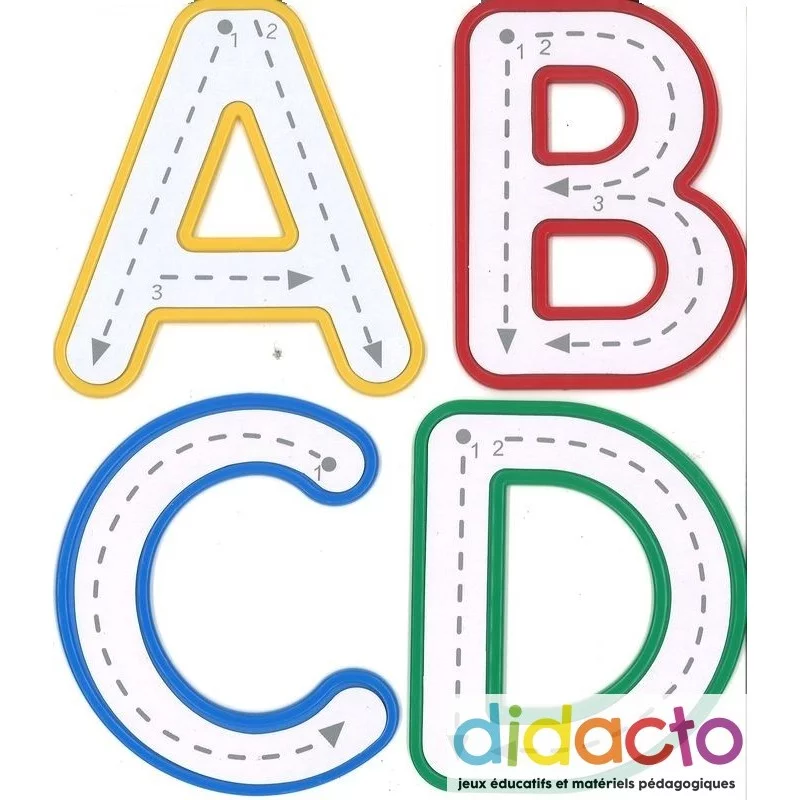 Tableau de traçage de lettres de l'alphabet magnétique 2-en-1 avec stylos  pour enfants