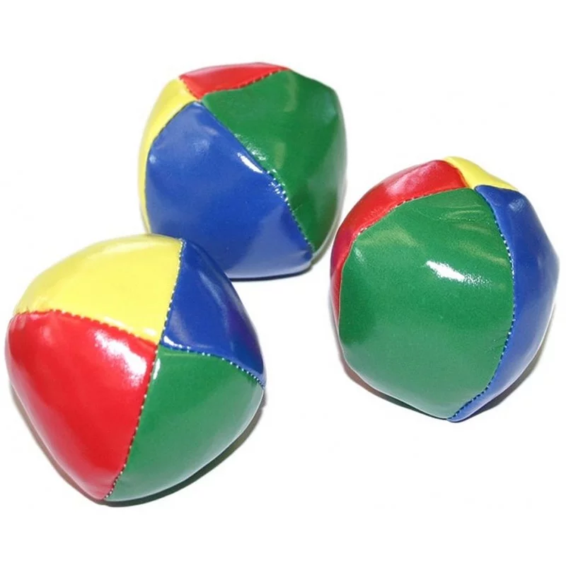 Lot de 3 balles de jonglage pour des activités de motricité.