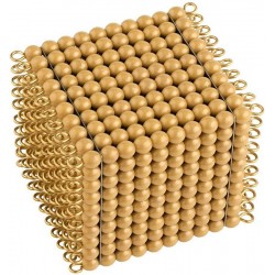 Cube de 1000 perles dorées...