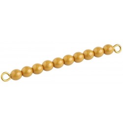 Barre de 10 perles dorées...