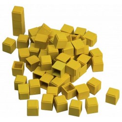 100 cubes unitaires jaunes