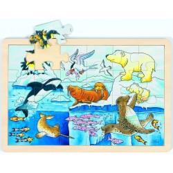 Puzzle bois Animaux polaires