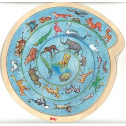 Puzzle bois Ronde des animaux