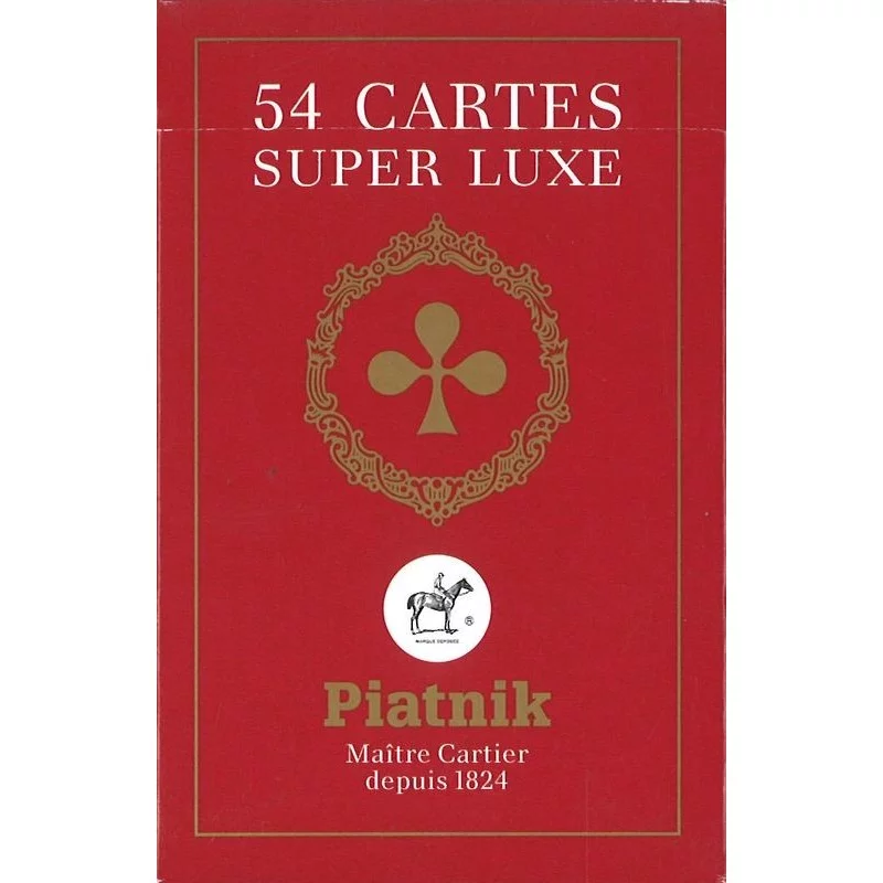 54 Cartes Etui Carton - Rouge - Jeux classiques - Jeux de cartes